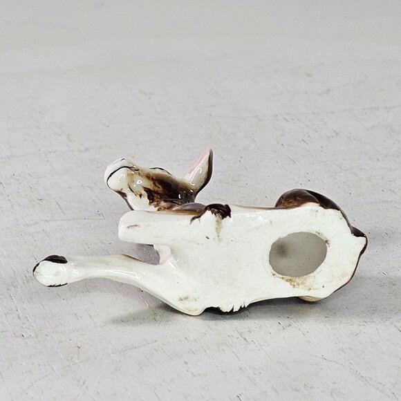 Bone China Moose Miniature Figurine Lying Down Brown Collectible Decor - Picture 7 of 8